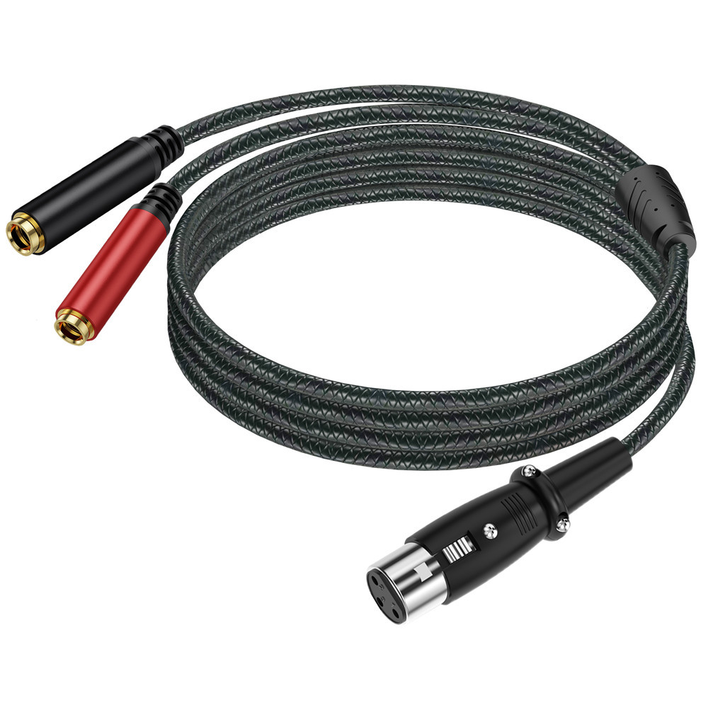 3Pin XLR Female To Dual 6.35mm - Earphone Splitter Jack บทวิจารณ์และราคา