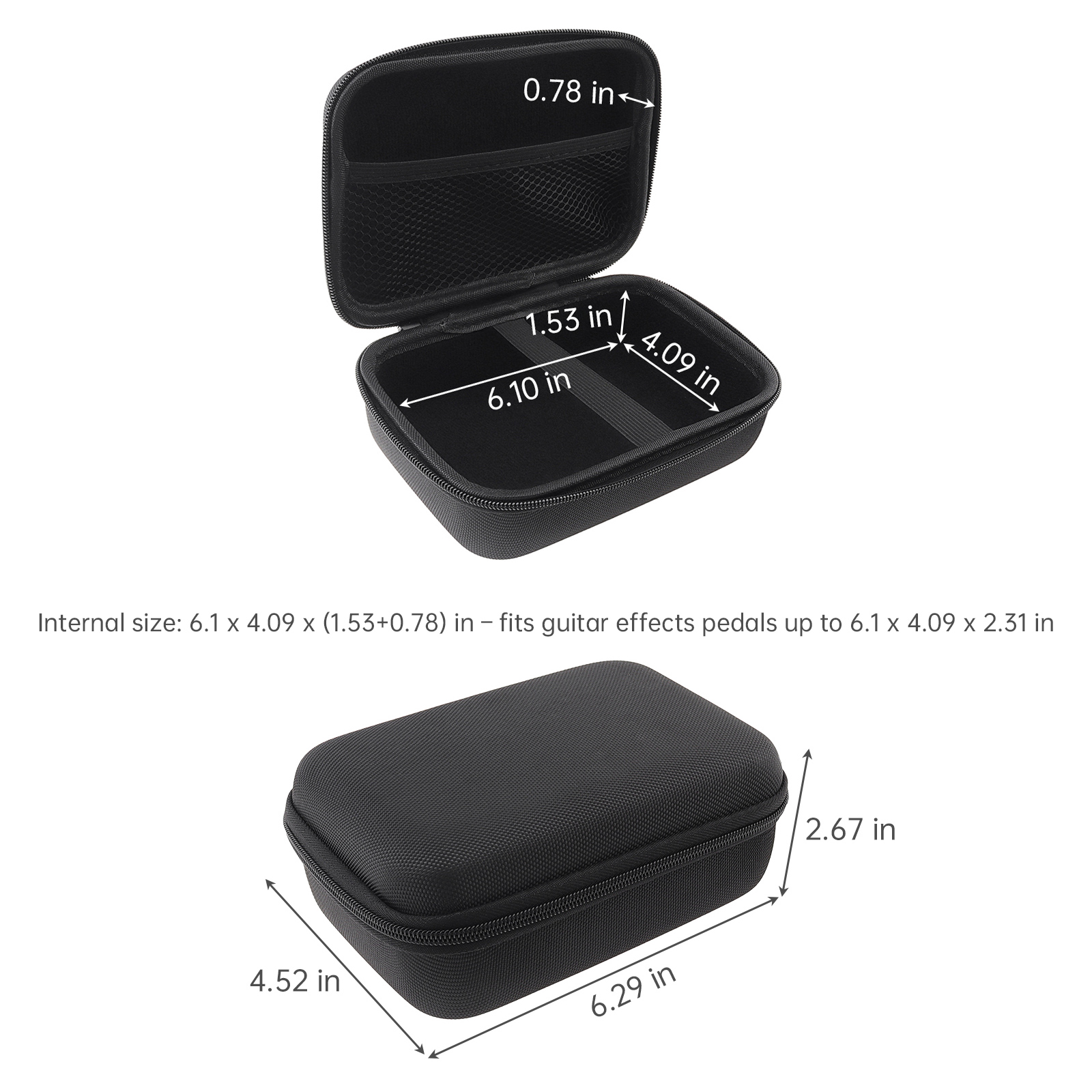 2 Pack EVA Hard Cases for Guit - Headphone Case Hard บทวิจารณ์และราคา
