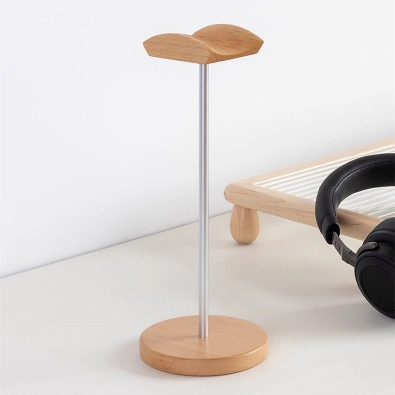 Black Walnut Wood & Aluminum H - Headphone Stand Desk บทวิจารณ์และราคา