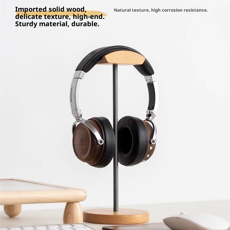 Black Walnut Wood & Aluminum H - Headphone Stand Desk บทวิจารณ์และราคา