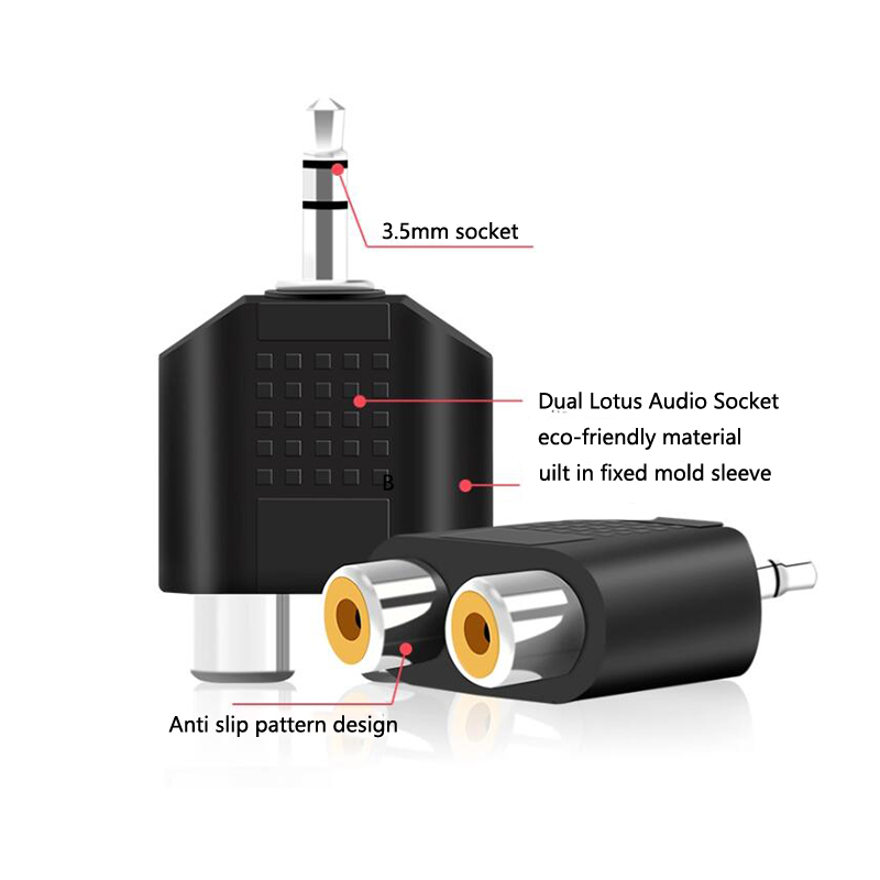 1/2/4pcs 3.5 mm Jack Stereo AU - Earphone Splitter Jack บทวิจารณ์และราคา