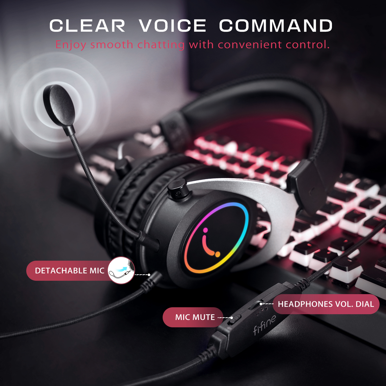 FIFINE Gaming Headpset with Dy - Gaming Headset Rgb บทวิจารณ์และราคา