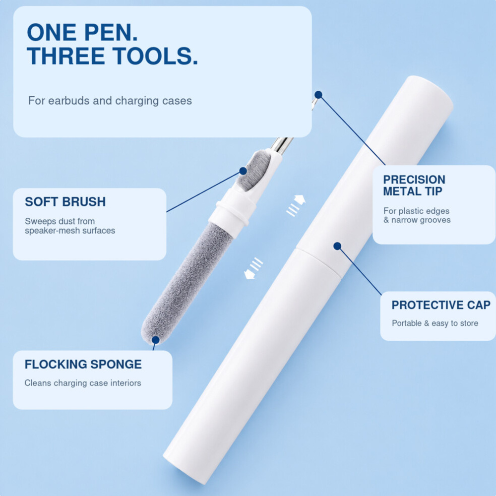 3-in-1 Earbud Cleaning Pen wit - Earbuds Charging Case บทวิจารณ์และราคา