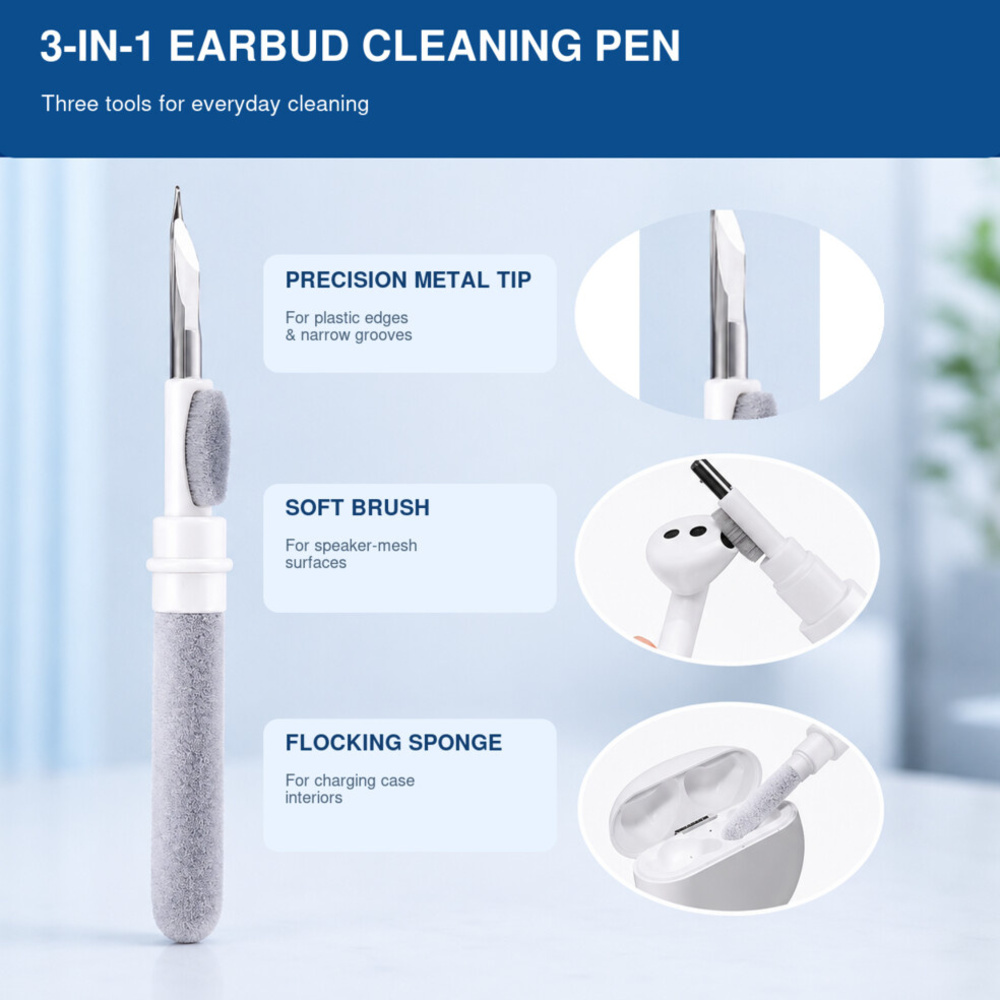 3-in-1 Earbud Cleaning Pen wit - Earbuds Charging Case บทวิจารณ์และราคา