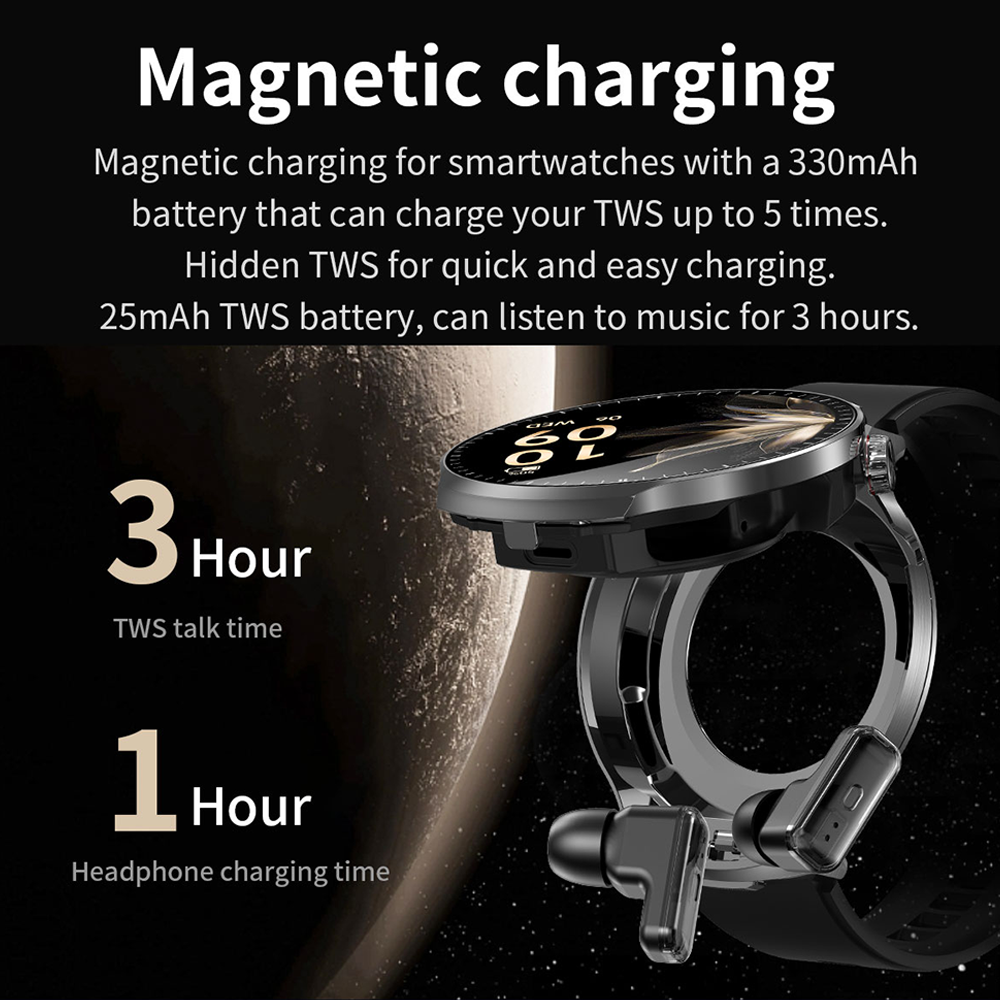 2026 New 2 in 1 Smart Watch Wi - Sports Earphone Hook บทวิจารณ์และราคา