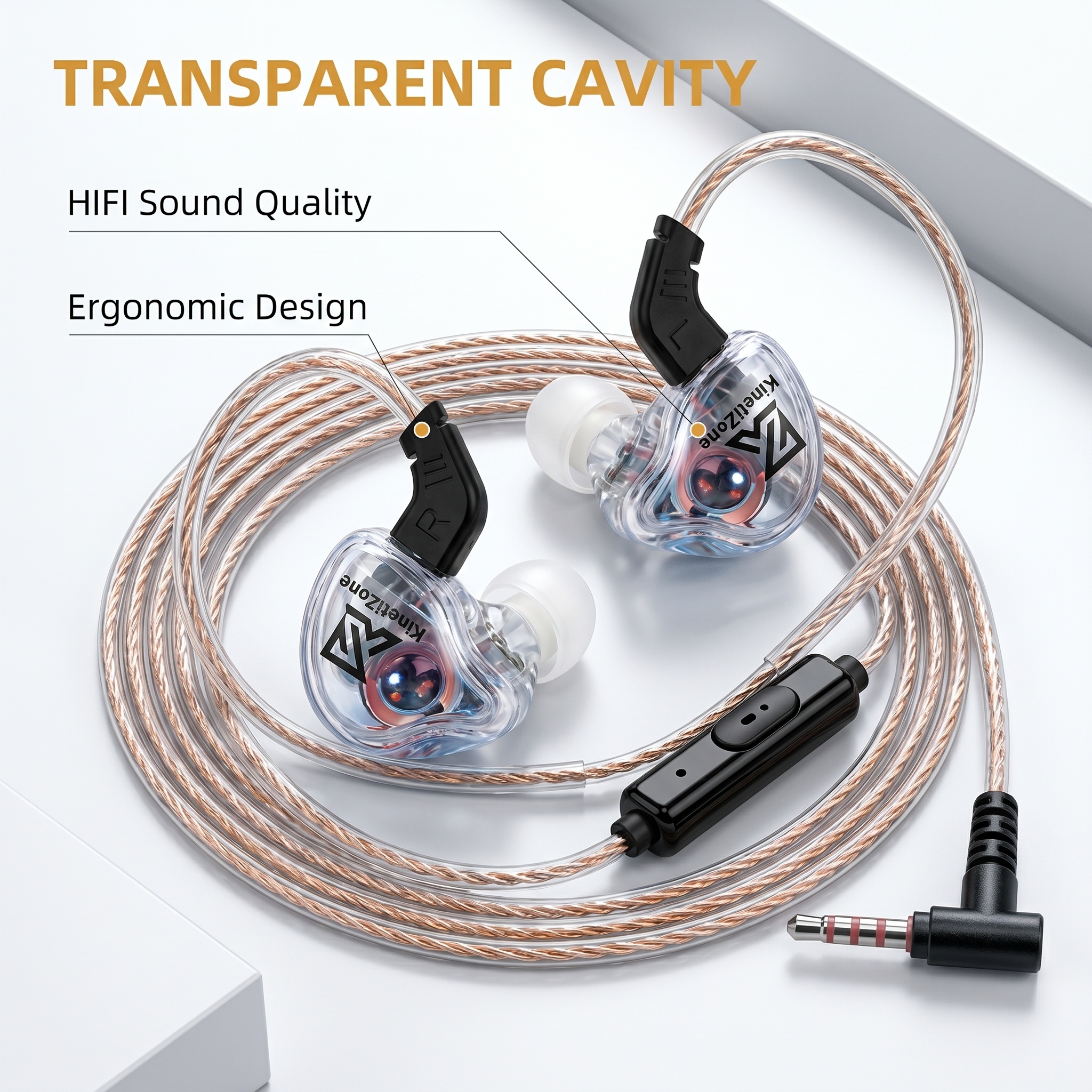 Transparent Shell ACS Acoustic - Wired Earphone Mic บทวิจารณ์และราคา
