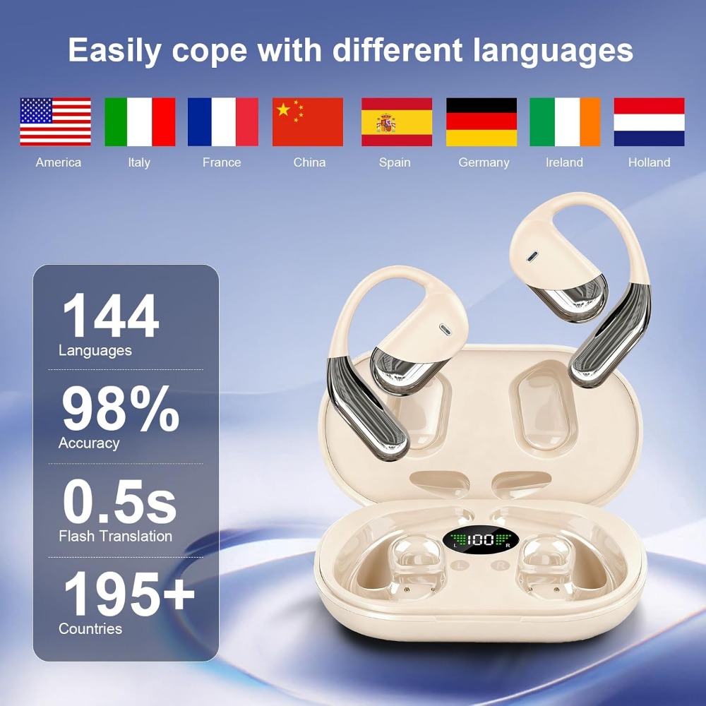 144 Language Real-time Transla - Earbuds Charging Case บทวิจารณ์และราคา
