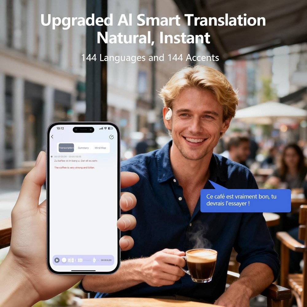 144 Language Real-time Transla - Earbuds Charging Case บทวิจารณ์และราคา