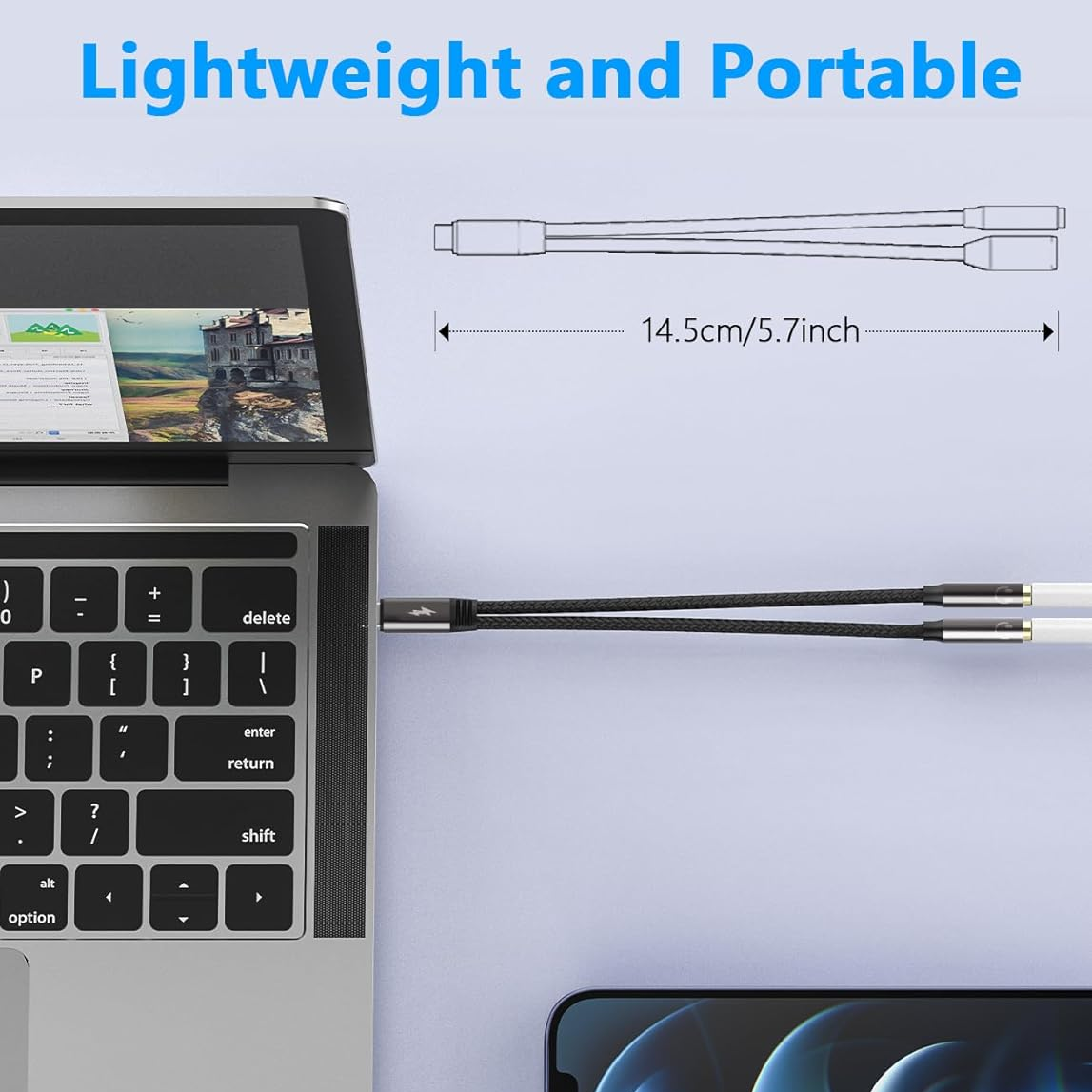USB C To Dual 3.5mm Female Hea - Earphone Splitter Jack บทวิจารณ์และราคา