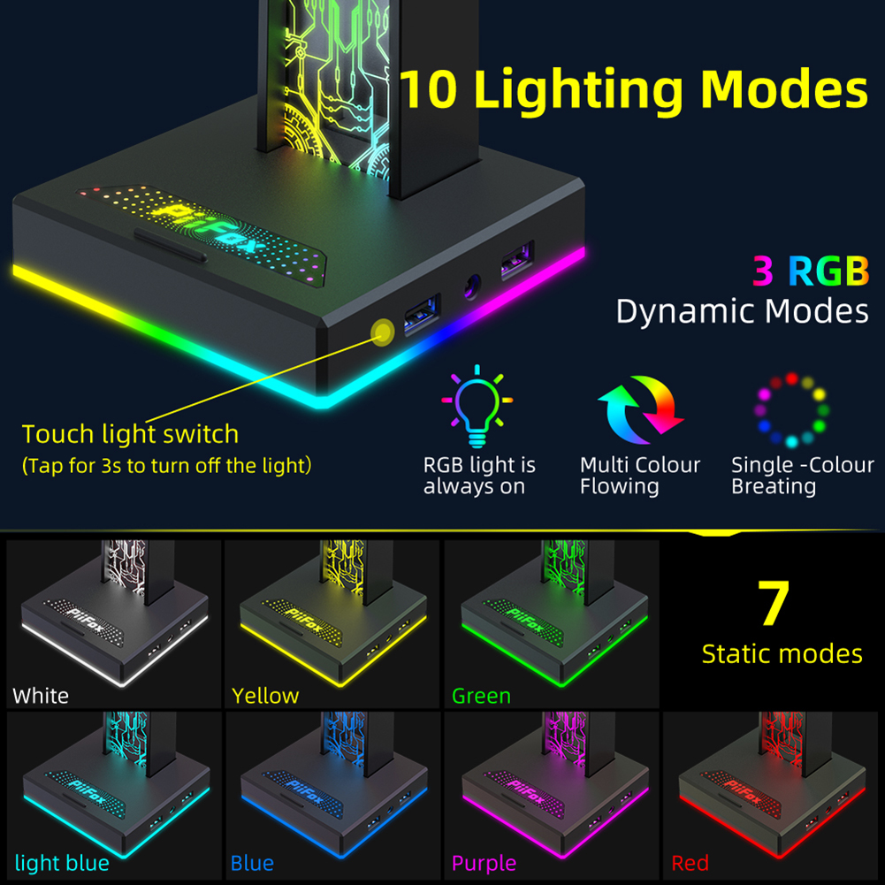 RGB Gaming Headphone Stand Dua - Gaming Headset Rgb บทวิจารณ์และราคา