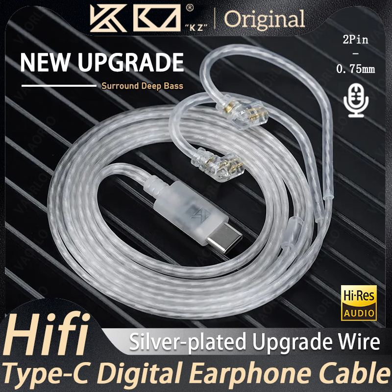 KZ Earphones Type-c 2PIN Cable - Wired Earphone Mic บทวิจารณ์และราคา