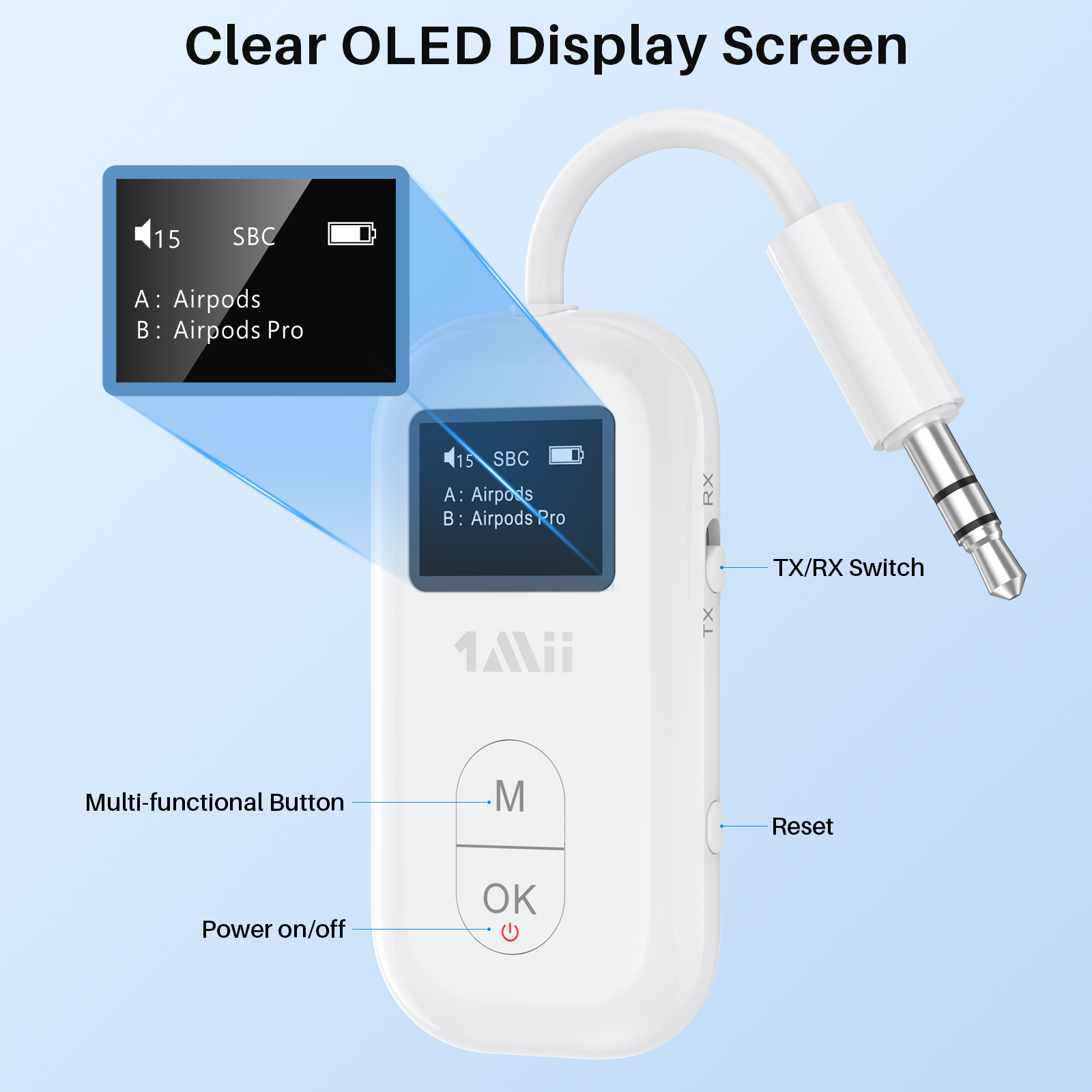 1Mii Airplane 3.5mm AUX Blueto - Bluetooth Adapter Receiver บทวิจารณ์และราคา